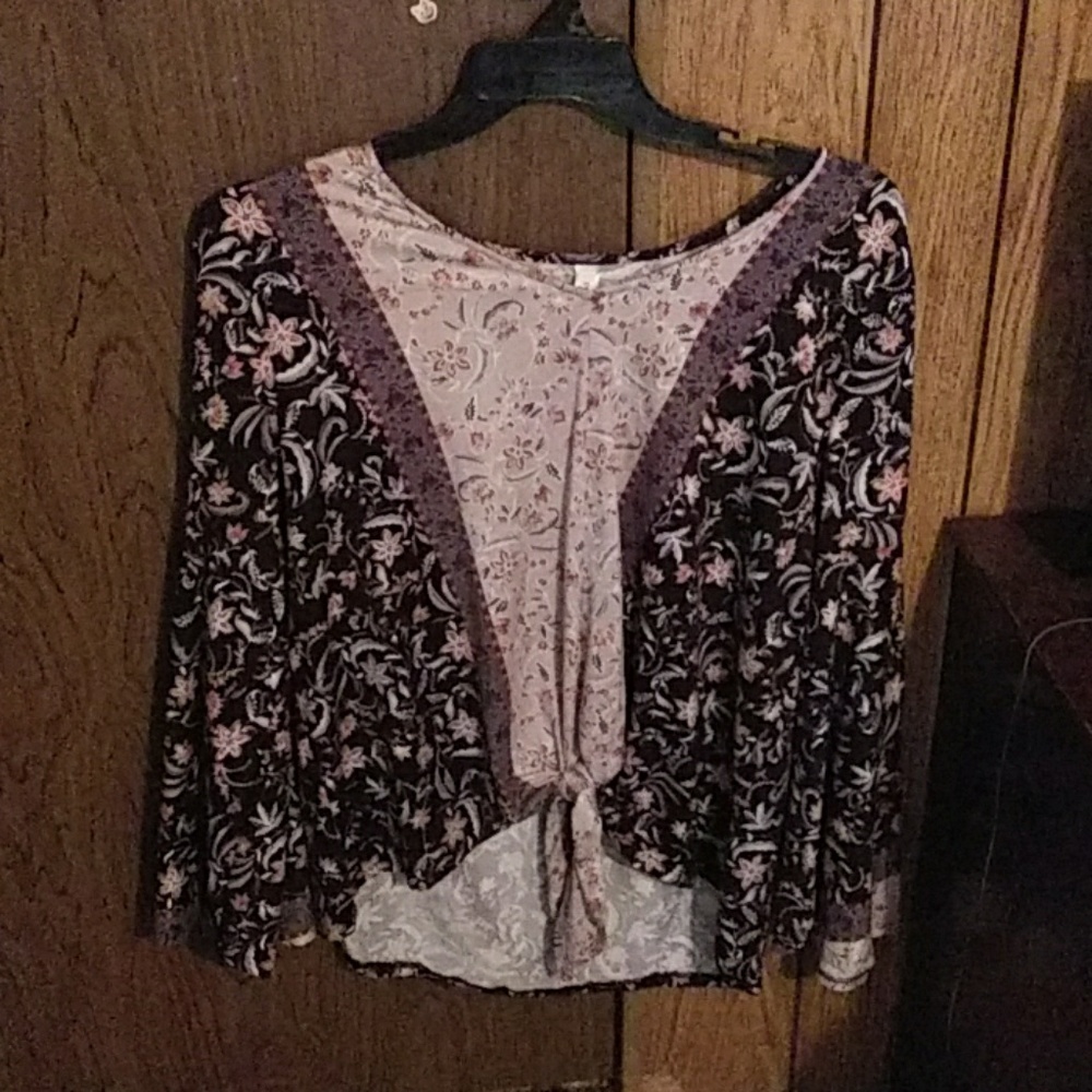 A flower printed blouse